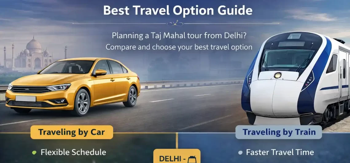 car vs train agra trip